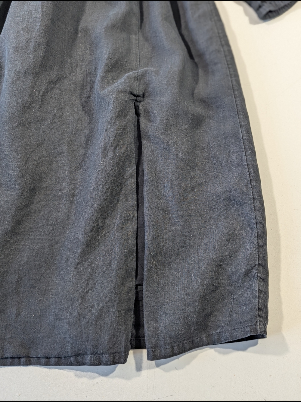 J. Crew 100% Linen Daydream Puff Sleeve Smocked bodice Midi Dress Black Size XS - Picture 13 of 13